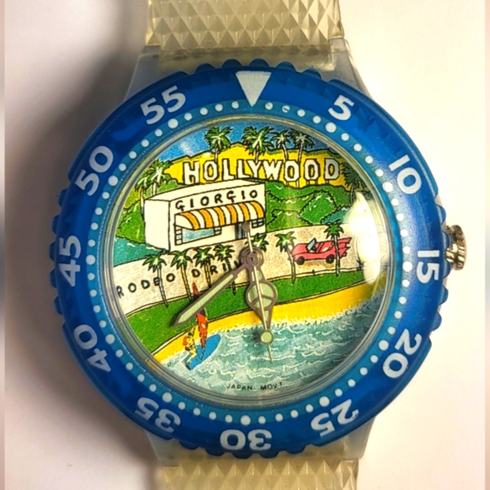 Hollywood, Rodeo Drive, Beverly Hills, Red Convertible, Giorgio Watch